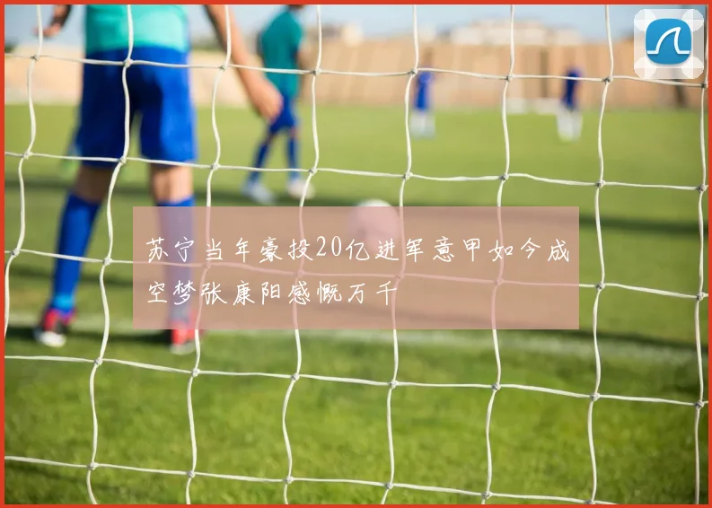 苏宁当年豪投20亿进军意甲如今成空梦张康阳感慨万千